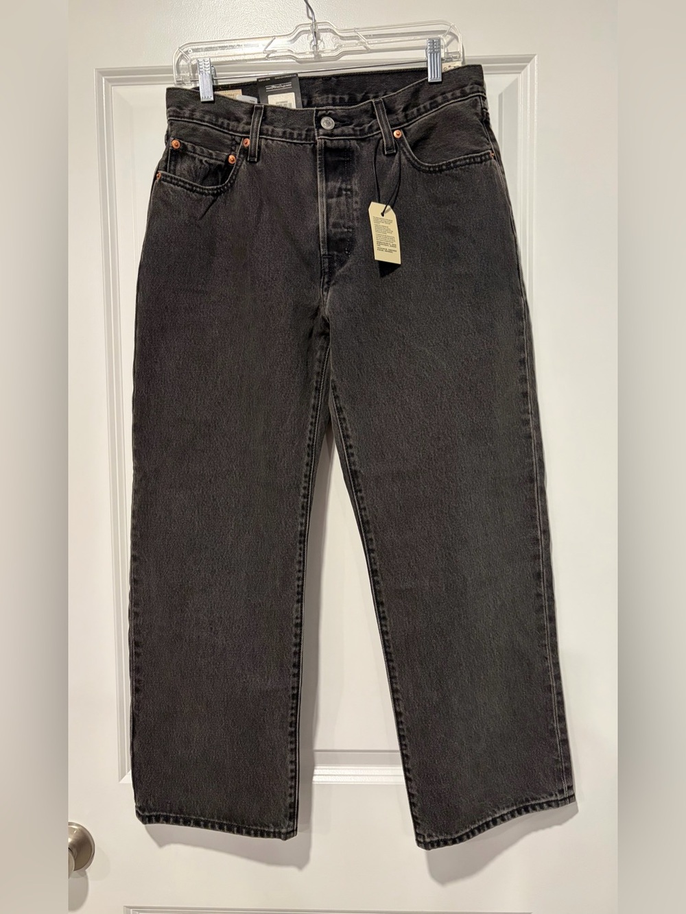 Levi’s 501 90’s Ankle Black Straight-Leg Mid Rise Jeans